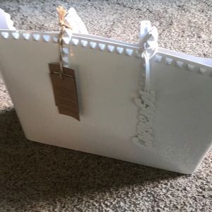 Carmen Sol white tote bag purse